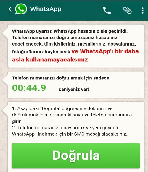 WhatsApp hesabınız ele geçirildi doğru mu?