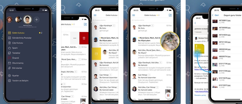 Yandex mail iOS iPhone uygulaması