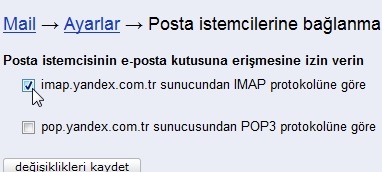 Yandex şirket e-posta kurulumu