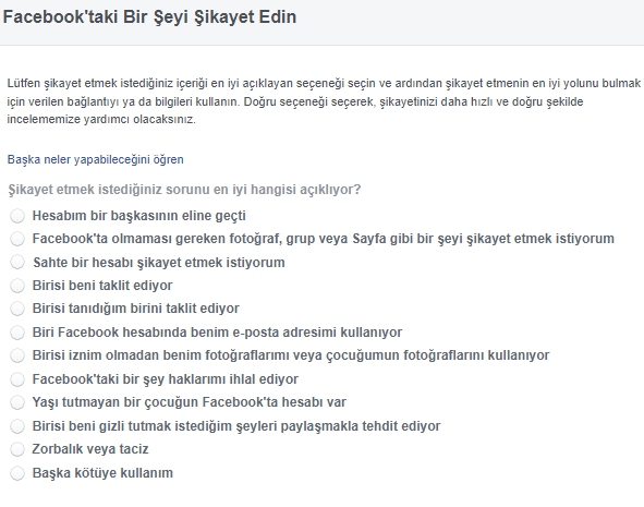 Facebook destek hatti 2